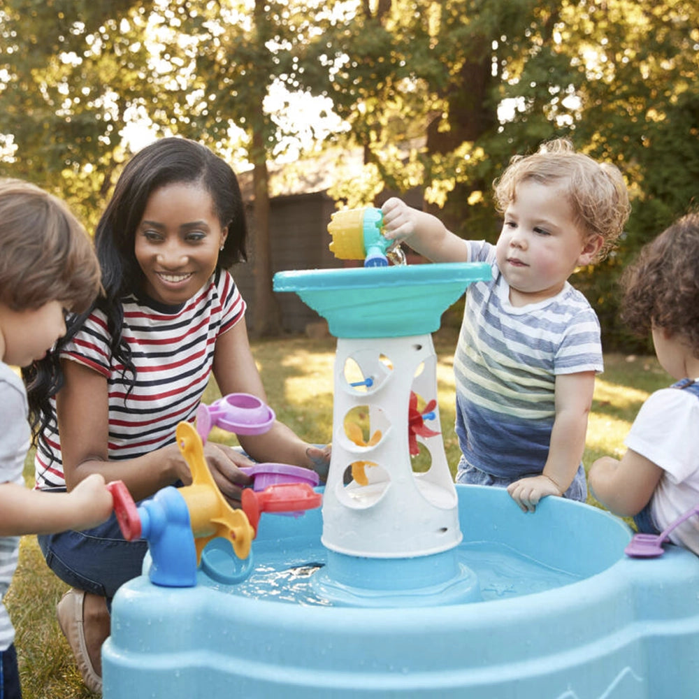 Kids playing outside with therapist